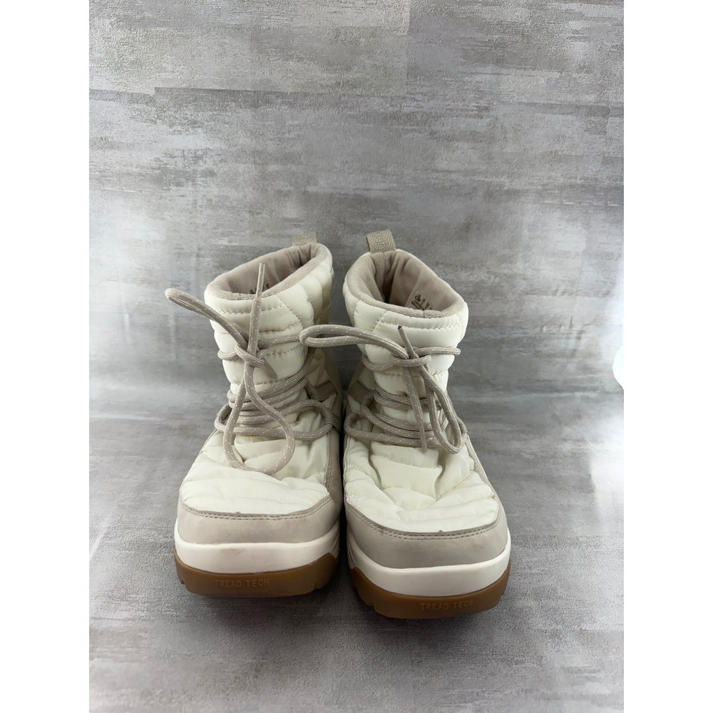 Ryka Highlight Women 8.5M Cream Quilted Water Repellent Winter Boots Tread Tech